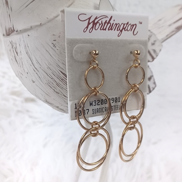Worthington Circle Dangle Earrings - Picture 4 of 11